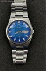 Seiko Vintage Blue Textured Dial Automatic 6309-8049 Wrist Watch - untested
