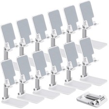 12 Pcs Cell Stand for Desk Holder Stand Foldable Angle Height Adjustable Port...