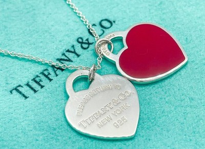 Tiffany & Co. Return to Tiffany Red Enamel Small Double Heart