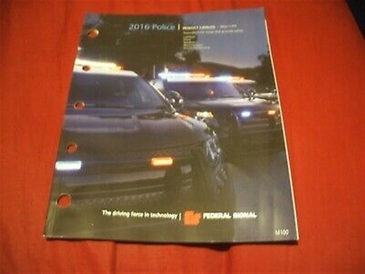 2016 FEDERAL SIGNAL LAW ENFORCEMENT Catalog - POLICE | eBay