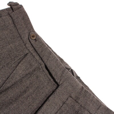 Incotex NWT Dress Pants Size 54 (US 38) Carrot Fit in Brown Melange 100% Wool