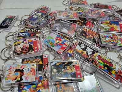Nintendo 64 N64 Game Art Video Game Keychain | Chain | Pendent (Front & Back)