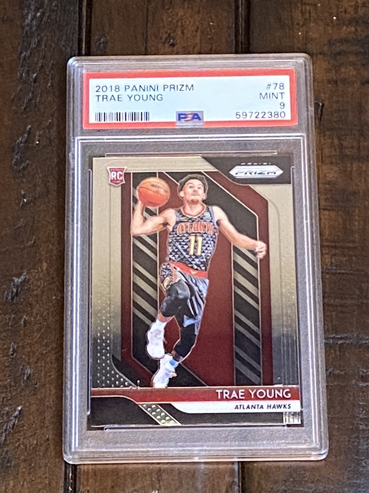 2018 Panini Prizm Trae Young #78 RC PSA 9 Hawks