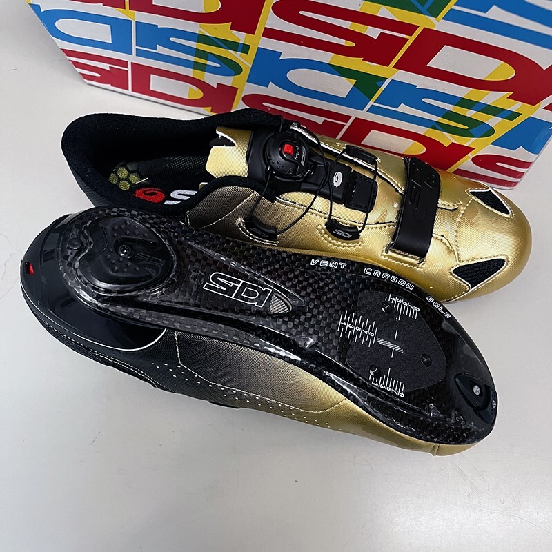 Sidi SIXTY Carbon Road Cycling Shoes EU42.5 (Black gold) | eBay