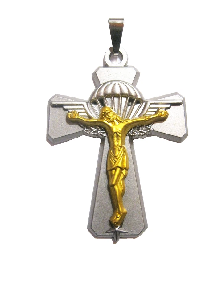 PENDENTIF DES PARACHUTISTES LE 2° REP CROIX (MAT) DE L'AUMONIER PERE CASTA - Photo 1/1