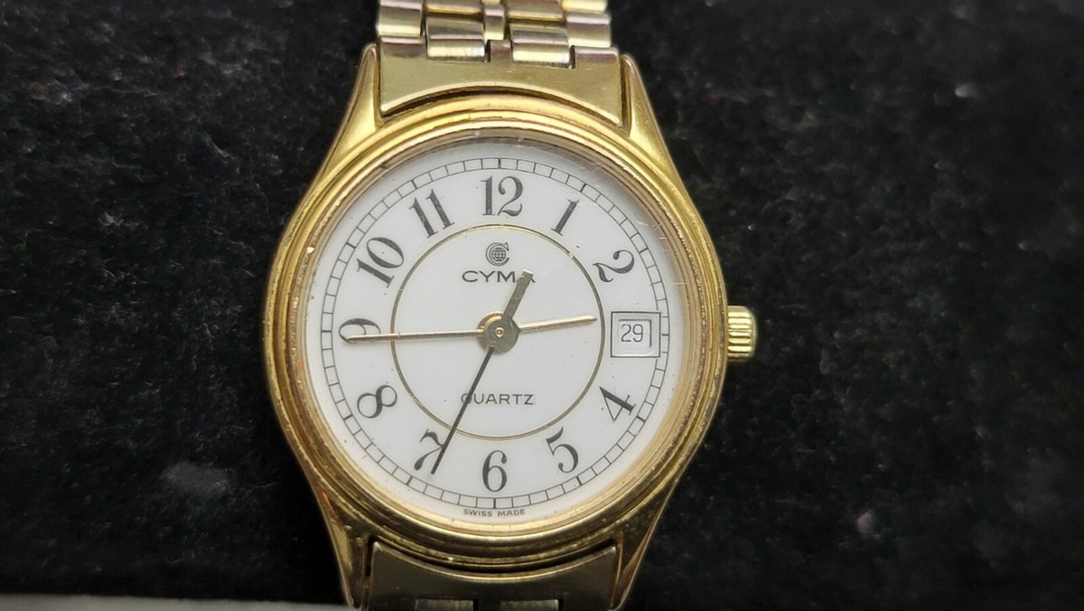 Cyma 18K Gold Plated Quartz Ladies Watch | eBay