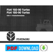 Trattore FIAT Fiatagri 180-90 Turbo Manuale uso manutenzione libretto istruzioni