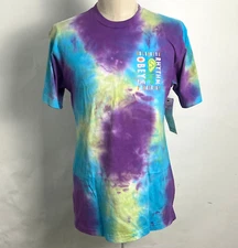 Obey Men's Organic T-Shirt Obey the Rhythm 2 AI Aqua Tie Dye Size M NWT