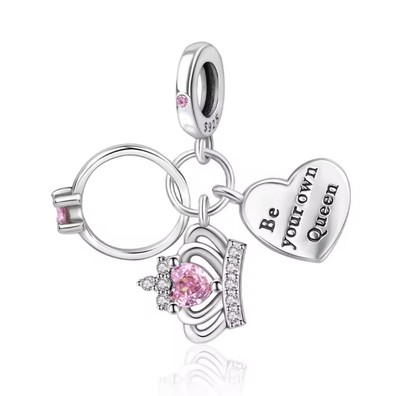 925 Sterling Silber Be Your Own Queen Charm für Armbänder