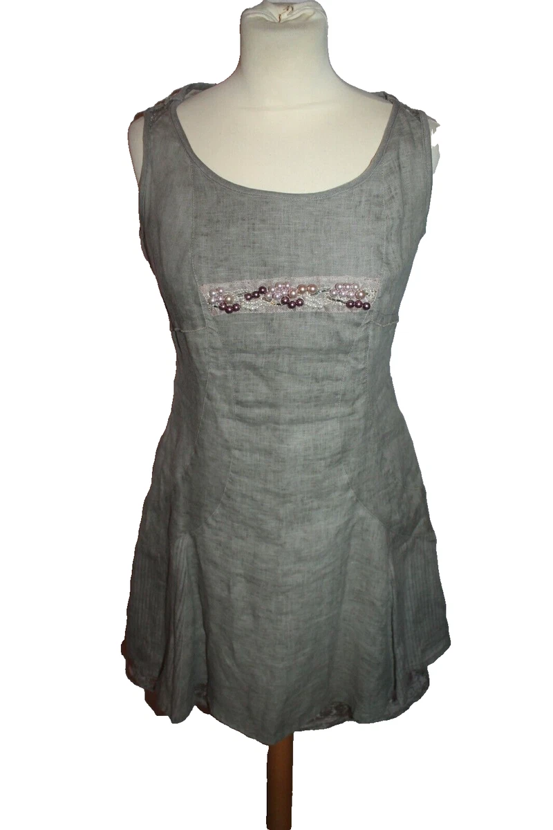 Robe Grise Sans Manches – Marque Sele – Taille M – Junior/Femme – Occasion Très Bon état