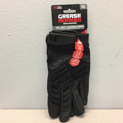 Grease Monkey 25308 Gel-PRO Leather Hybrid Mechanic Gloves XL