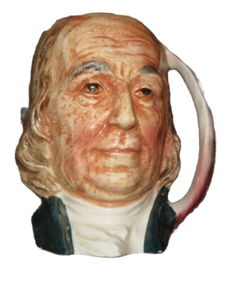 Benjamin Franklin 1705-1790  Handled Mug Jug 4 Inches.