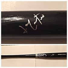 JORGE MATEO SIGNED RAWLINGS BASEBALL BAT OAKLAND ATHLETICS A'S COA