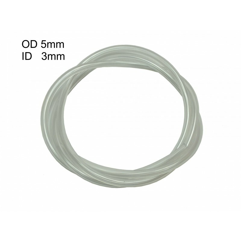 1M CLEAR FUEL PIPE 3.0MM ID / 5.0MM OD FOR STRIMMER HEDGE TRIMMER