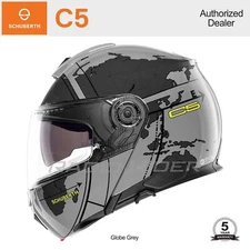 NEW Schuberth C5 Motorcycle Flip-Up Helmet | Globe Grey | M | Free Shipping