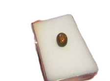 Edelopal schwarz Black Opal Äthiopien Cabochon 11,7x8,2 mm 2.65 ct. U27871