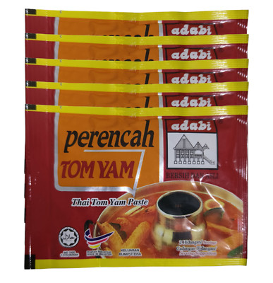 5 Packs X 40G  Adabi Thai Tom Yam Paste  Halal FREE SHIPPING