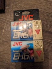 JVC 2 VHS-C Hi-Fi EHG TC-30 Compact Blank VHS Tapes Camcorder 90s VINTAGE JJ