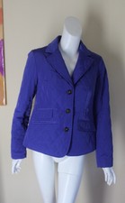 Talbots -sz 6 Smart Purple Very Chic Quilted Blazer Coat Outerwear Jacket 