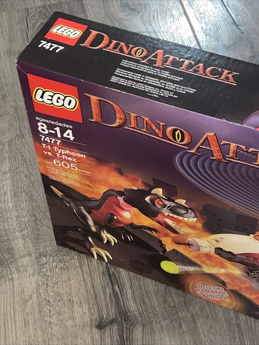 LEGO 7477 Dino Attack: T-1 Typhoon Vs. T-Rex (2005) - RARE BOX