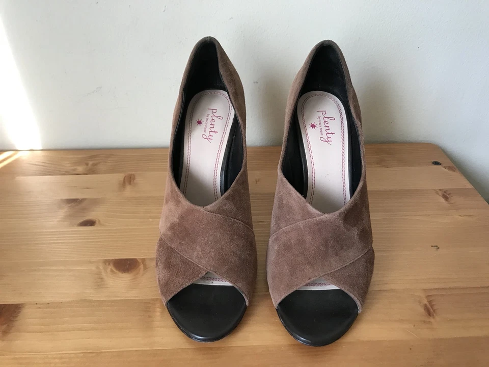 Zapatos de salón Anthopologie Plenty by Tracy Reese para mujer talla 8 DANIA gamuza recortada Foto 2 de 4