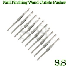 10 Pcs Nail Pinching Wand Cuticle Pusher C-Curve Multifuncation New Tool