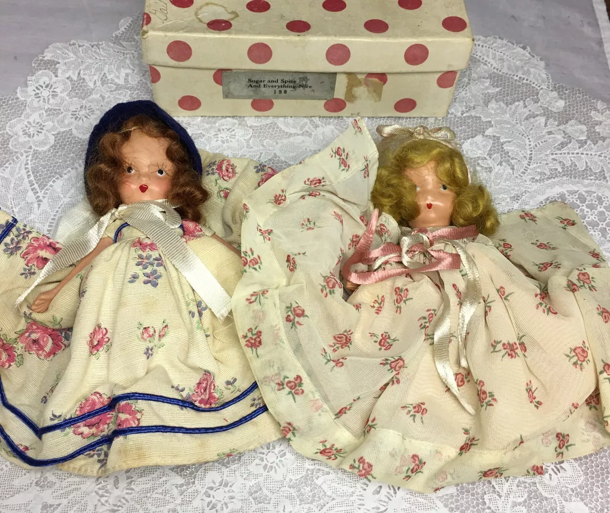 Vintage Nancy Ann Storybook Dolls 158 Sugar and Spice Bisque