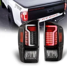 LED Tail Lights For 2016-2023 Toyota Tacoma Rear Brake Lamps Black Clear Lens