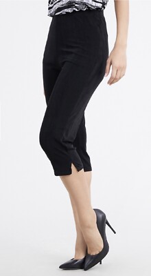 JOSTAR Poly Nylon Spandex Slinky Stretch Knit CAPRI PANT  Black S M L XL 2X 3X