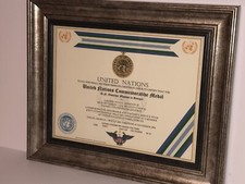U.N. OBSERVER MISSION IN GEORGIA COMMEMORATIVE MEDAL CERTIFICATE ~ Type 1