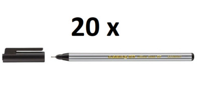 20 x Edding 89 office liner Fineliner Einwegliner Filzstift 0,3 mm schwarz
