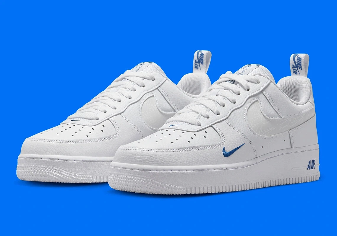 Nike Air Force 1 Low Reflective Swoosh White Blue, Where To Buy, FB8971-100