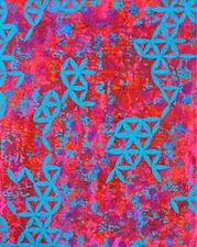 Flower of Life Emerged Painting 11.5" x 14.5" by HC