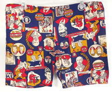 Vtg Presidents Shorts Swim Trunks Men's L JFK Nixon Ike All Over Print 70s Retro