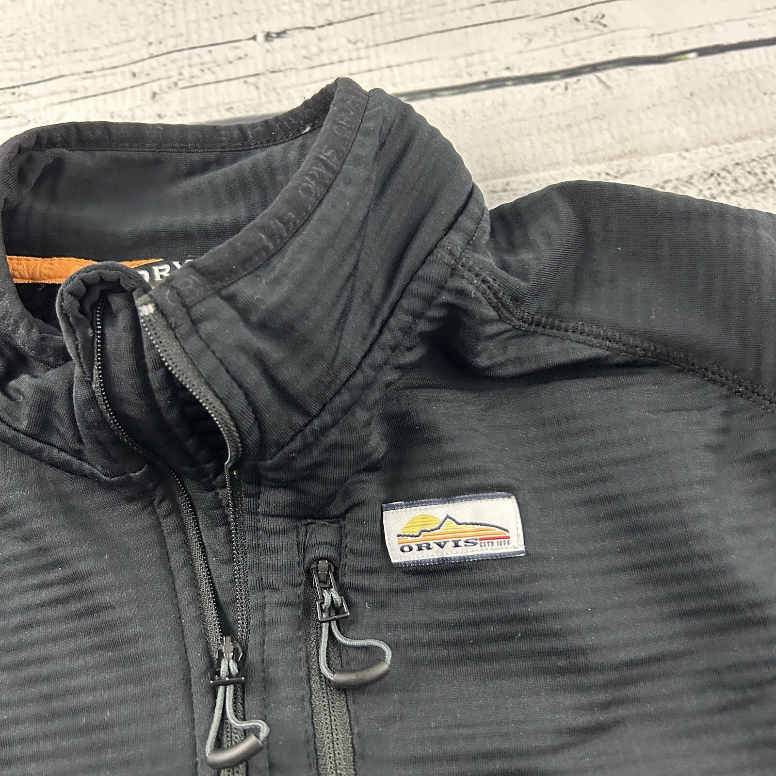 Orvis Trout Bum Pullover 1/4 Zip Jacket Men's Medium Black eBay