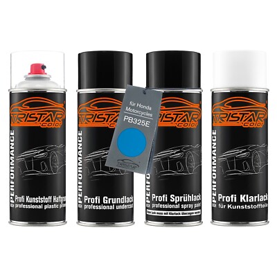 Lack Spraydosen Set Kunststoff für Honda Motorcycles PB325E Blue Perl Metallic