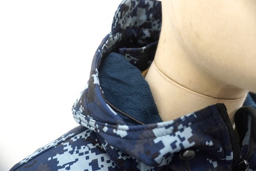 US Navy NWU Digital Camouflage Softshell Jacket Waterproof Fleece Lined Army - Picture 4 of 11