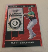 2020 Panini Chronicles Contenders Optic Ruby Wave /199 Matt Chapman #20