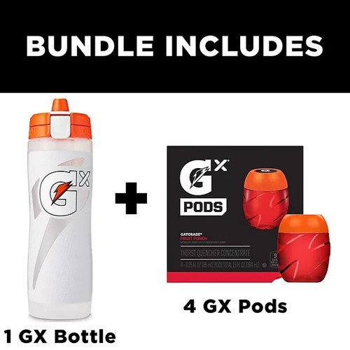 Gatorade GX Bottle with GX Thirst Quencher Concentrate Pods 4 Pack - Picture 3 of 9
