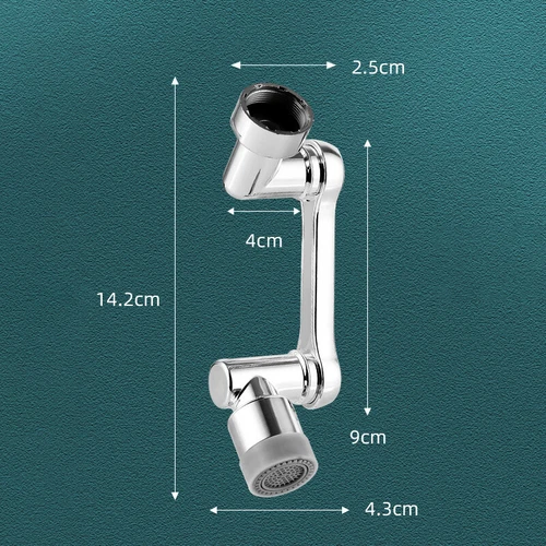 Drehbarer Wasserhahn Aufsatz 720° Schwenkbarer Verlängerung Sprühkopf Wasserhahn - Bild 3 von 12