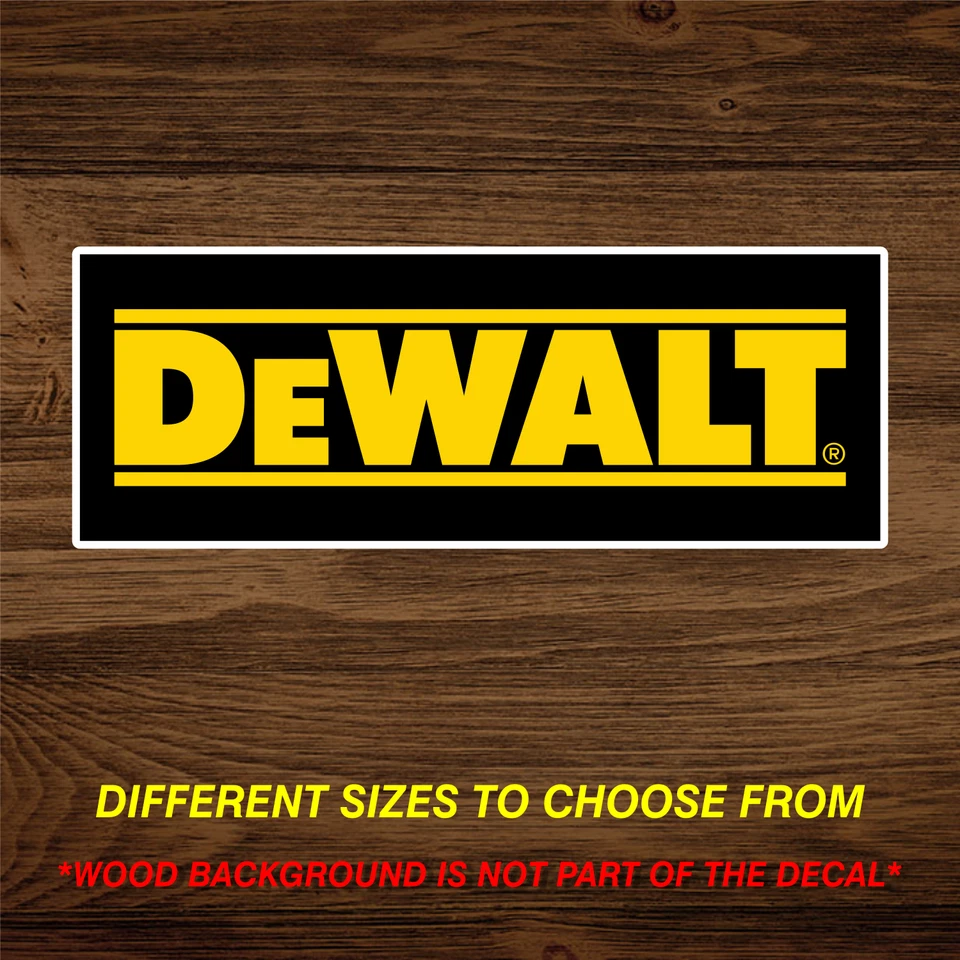DeWalt Tools Vinyl Sticker Decal Tool Box Garage Truck Bumper