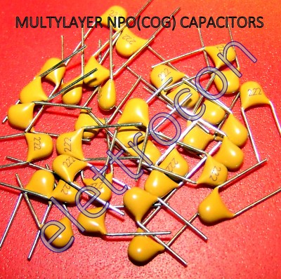 10 Pezzi 22nF 50V 5% Condensatori Ceramica Multistrato MLCC Dielettrico NPO( COG - Foto 9
