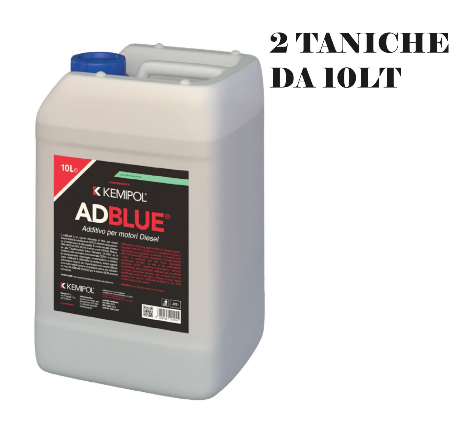 KIT AdBlue 2 taniche da 10Litri Additivo con beccuccio Urea tecnologia scr Dies.