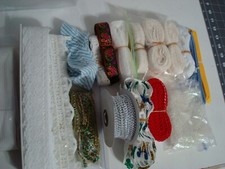 LARGE LOT OF MISC SEWING /CRAFT ITEMS AS PICTURED 7.13 LBS OF ITEMS