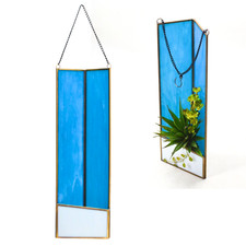 Stained Glass Hanging Plant Planter for Greenhouse Conservatory Gift for Mother