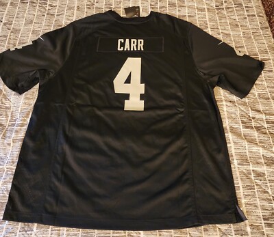 NFL Las Vegas Raiders Derek Carr #4 Nike Black Game Player Jersey