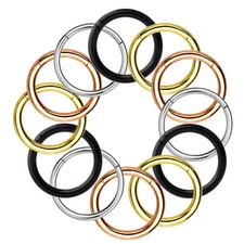 NEW 18G/20G Hinged Clicker Solid G23 Titanium Septum Nose Hoop Ear Rings 7/8/9mm