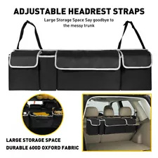 Universal Car Cargo Back Seat Storage Bag Trunk Oxford Organizer w/ 4 Pocket