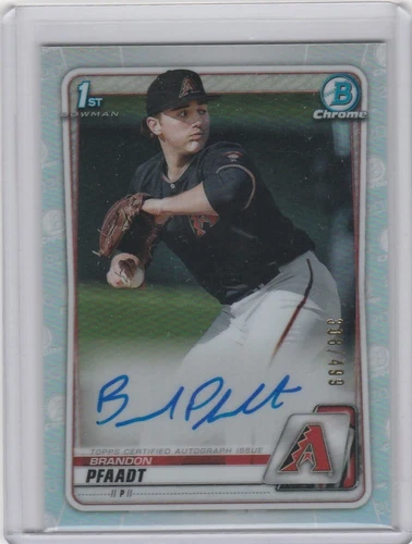 2020 Bowman Chrome Autograph BRANDON PFAADT Refractor 1st Auto /499 Diamondbacks