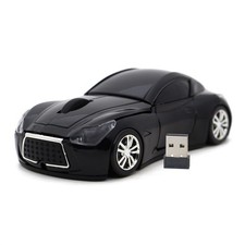 Computer Wireless Mouse Car Shape Optical Mice USB 2.4Ghz for PC Laptop Black 